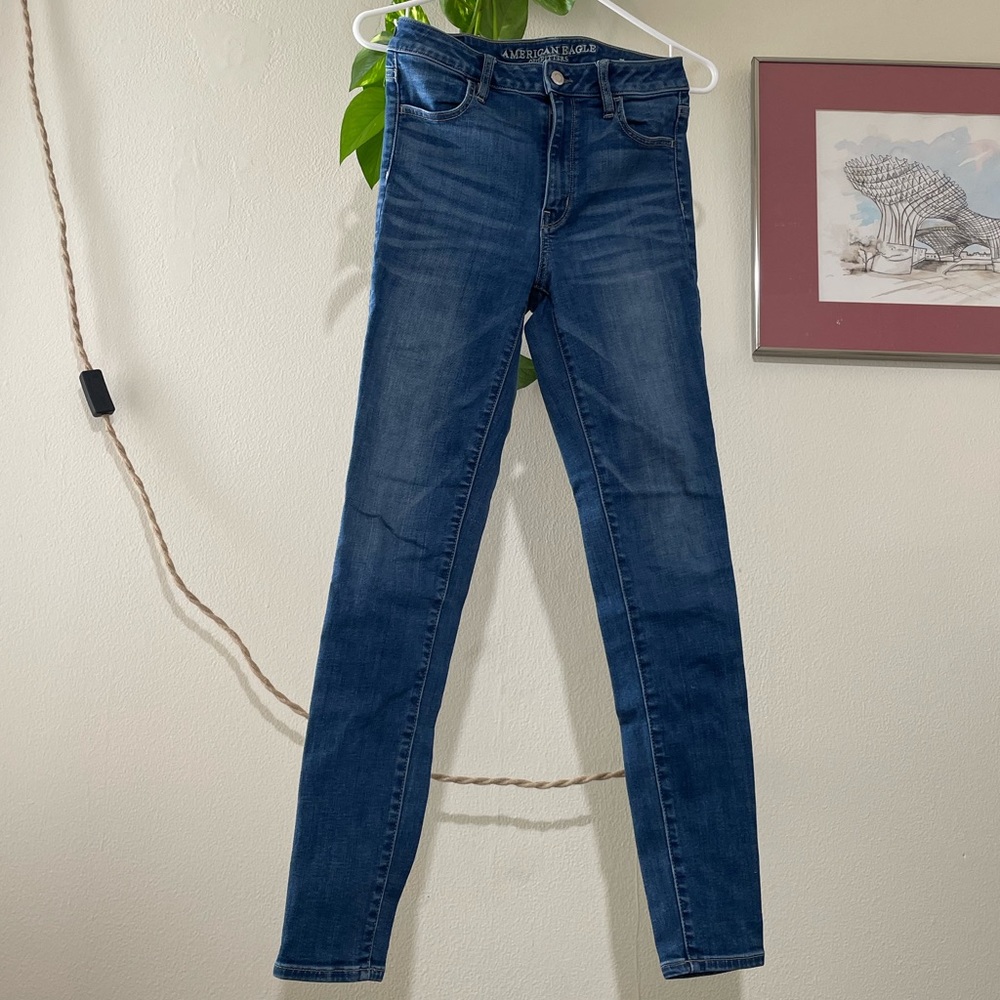 American eagle super stretch high rise skinny jeans